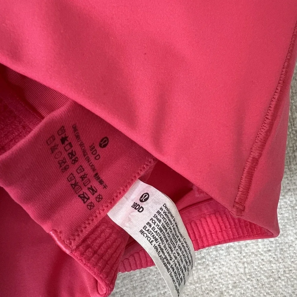 Lululemon Women's Energy Sports Bra High Support Lipgloss Pink Activewear 38DD